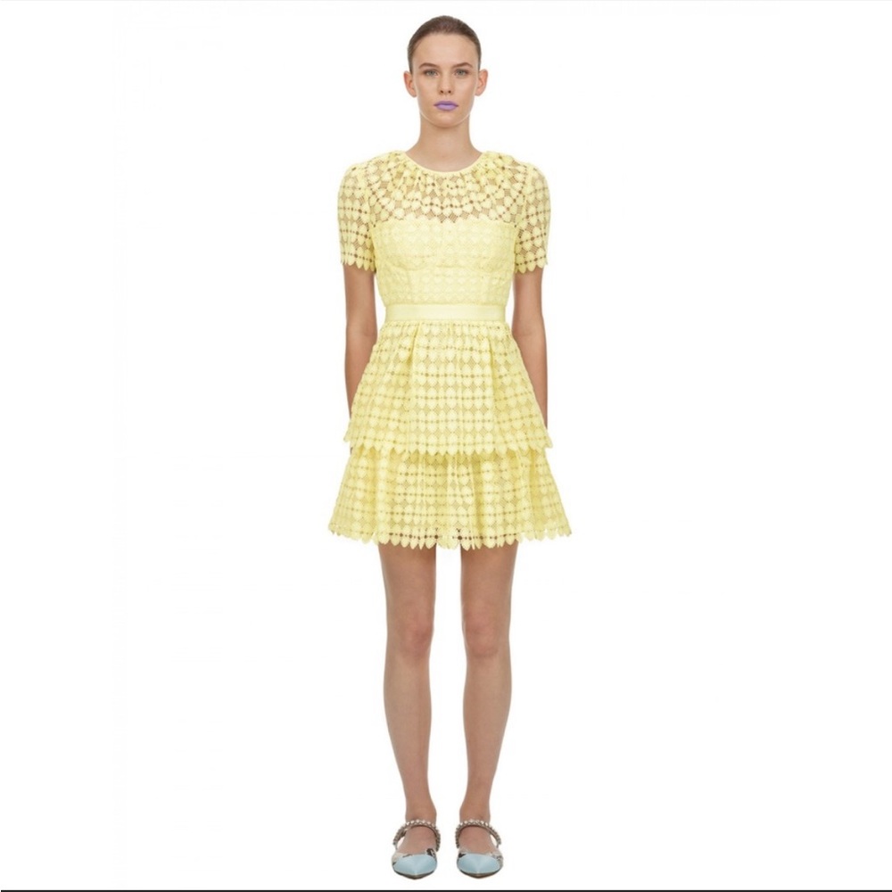 yellow heart lace dress INSPIRED SP